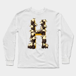 Badgers forming the letter H - Fantasy Long Sleeve T-Shirt